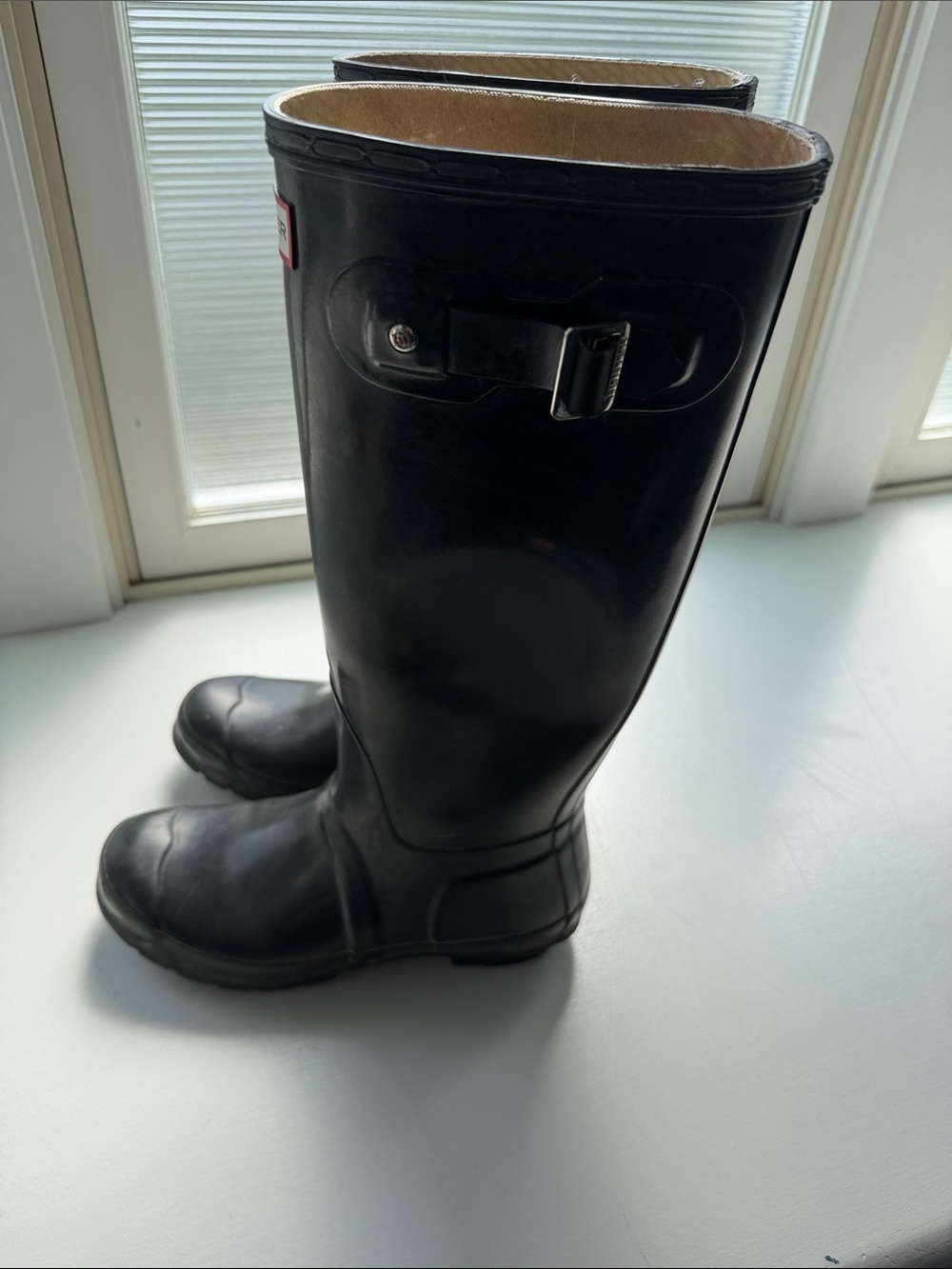 Hunter Tall Rubber Rain Boots in Black - Picture 5 of 8